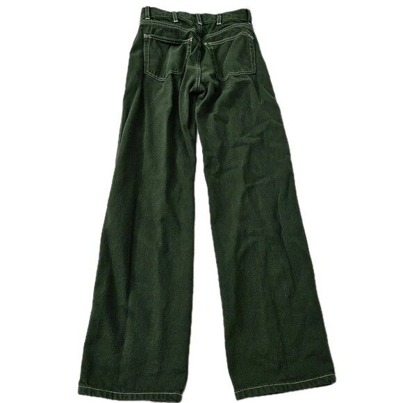 Reformation Jeans 24 Emerald Green Cowboy High-Rise Straight Organic Cotton - Picture 7 of 10